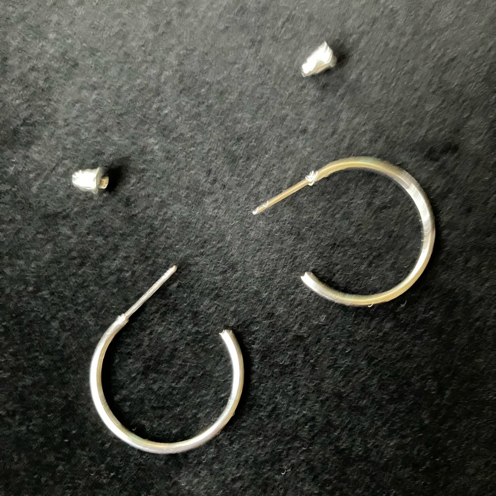 Malibu Silver Hoop Earrings